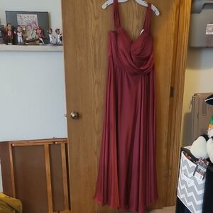 Elegant Burgundy Evening Gown